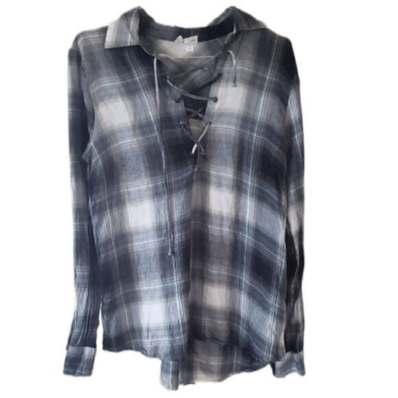 Sky & Sparrow Women's Pullover Lightweight Flannel Shirt - Picture 1 of 2